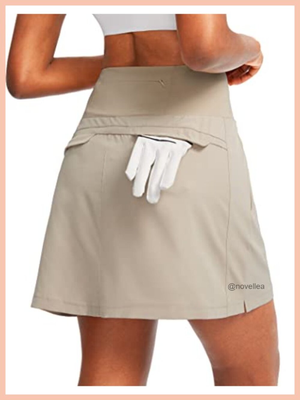 Athletic Golf Skort with Pockets and Built-In Shorts for Women